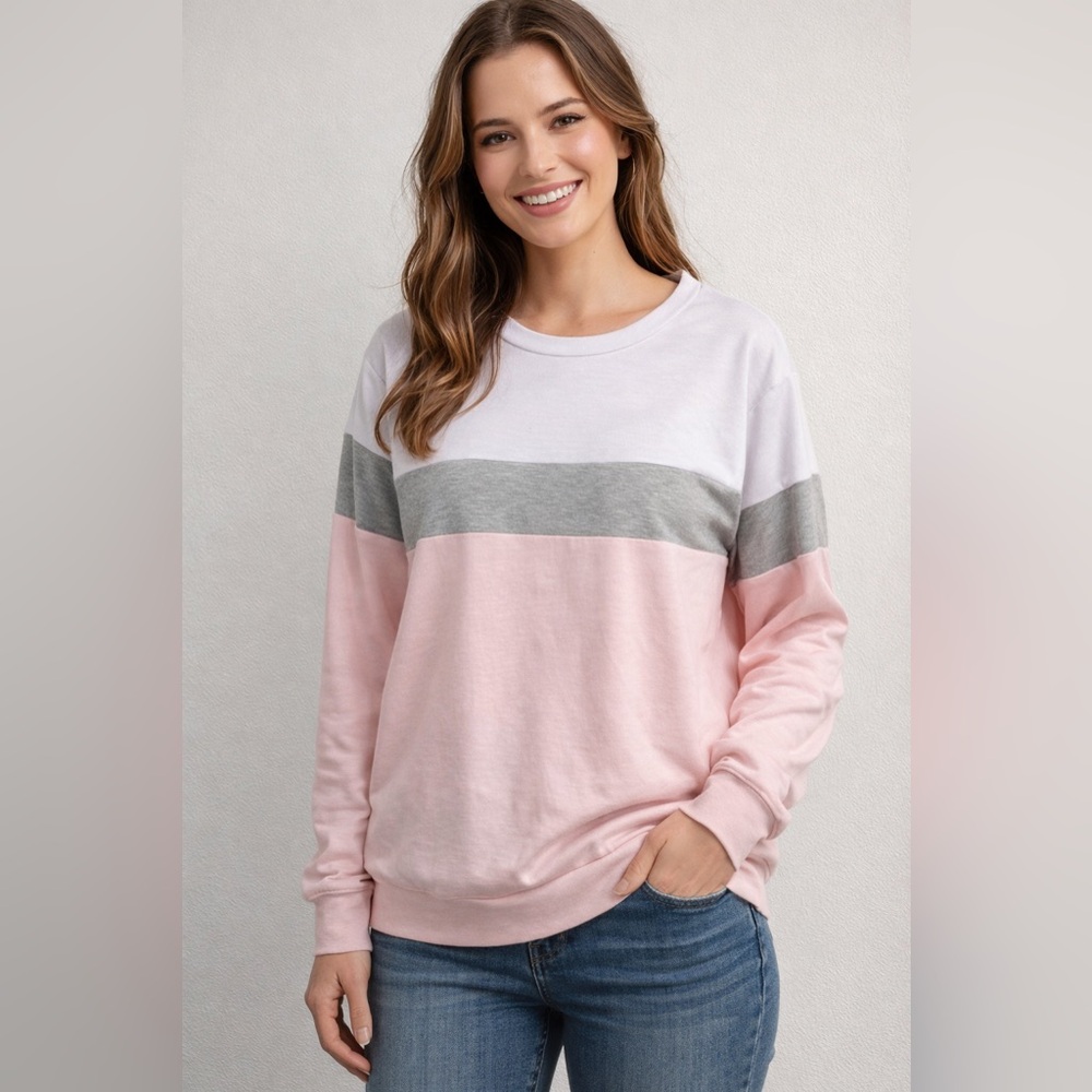 Amazon Pink and Gray Sweatshirt